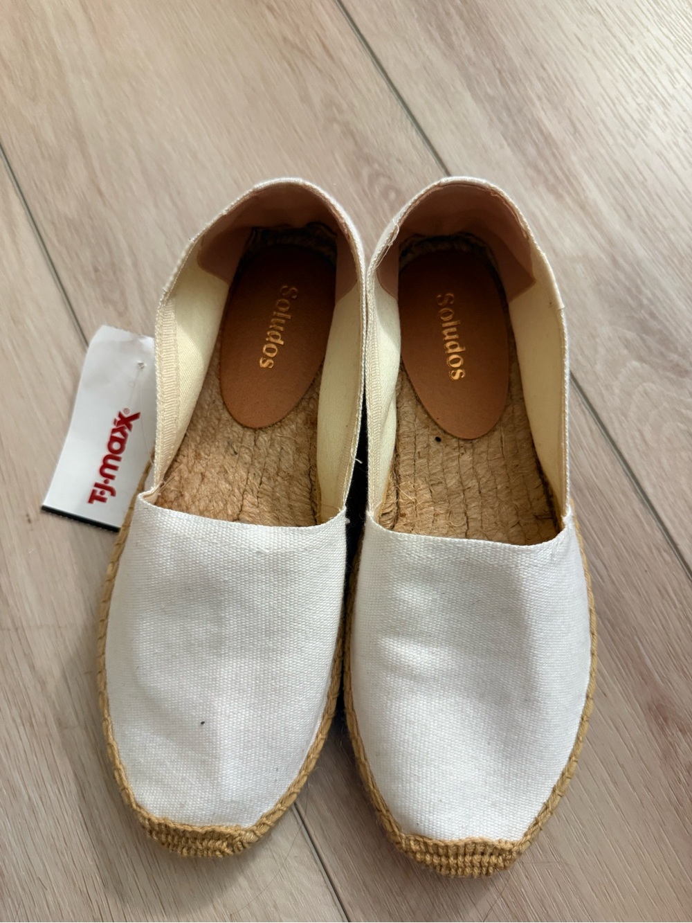 Soludos White Espadrille Slide - Casual Summer Shoe - Picture 2 of 3